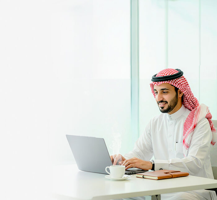 Person using Kahf Browser on a laptop